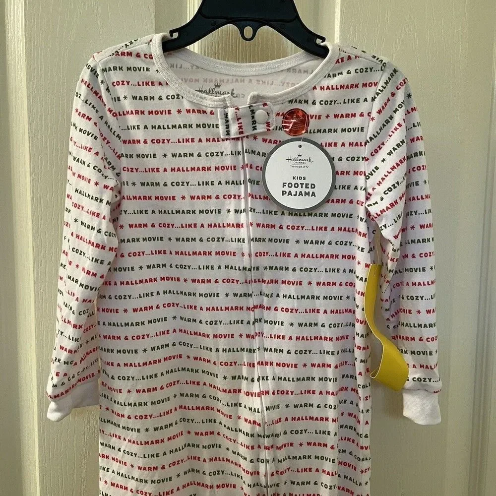 Hallmark Movie Channel Kids Footed Pajamas Footie Christmas Size 3T NWT